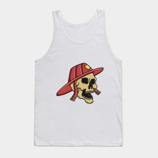 Fire Fighter Skull Tank Top